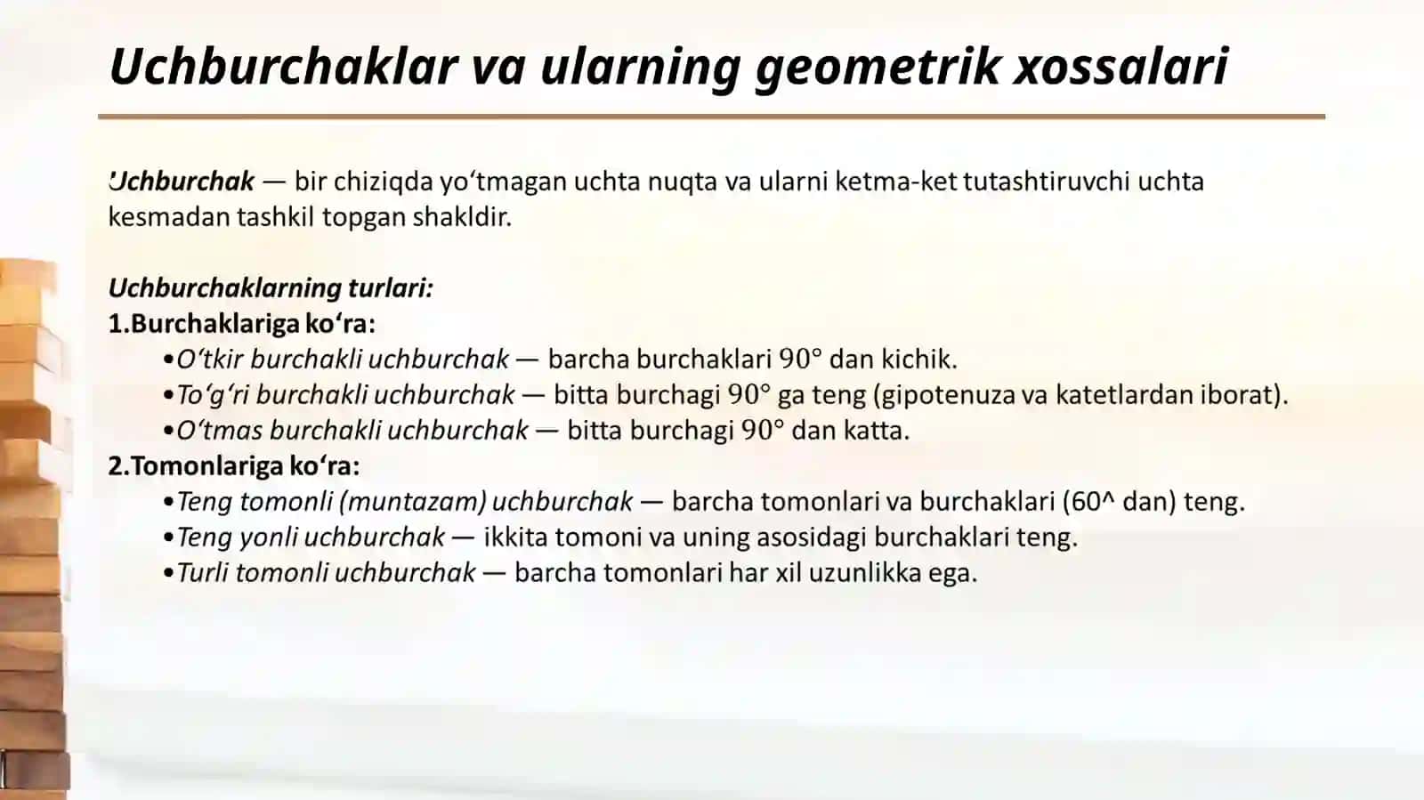 Uchburchkalar, To’rtburchaklar va Ko’pburchaklar 4