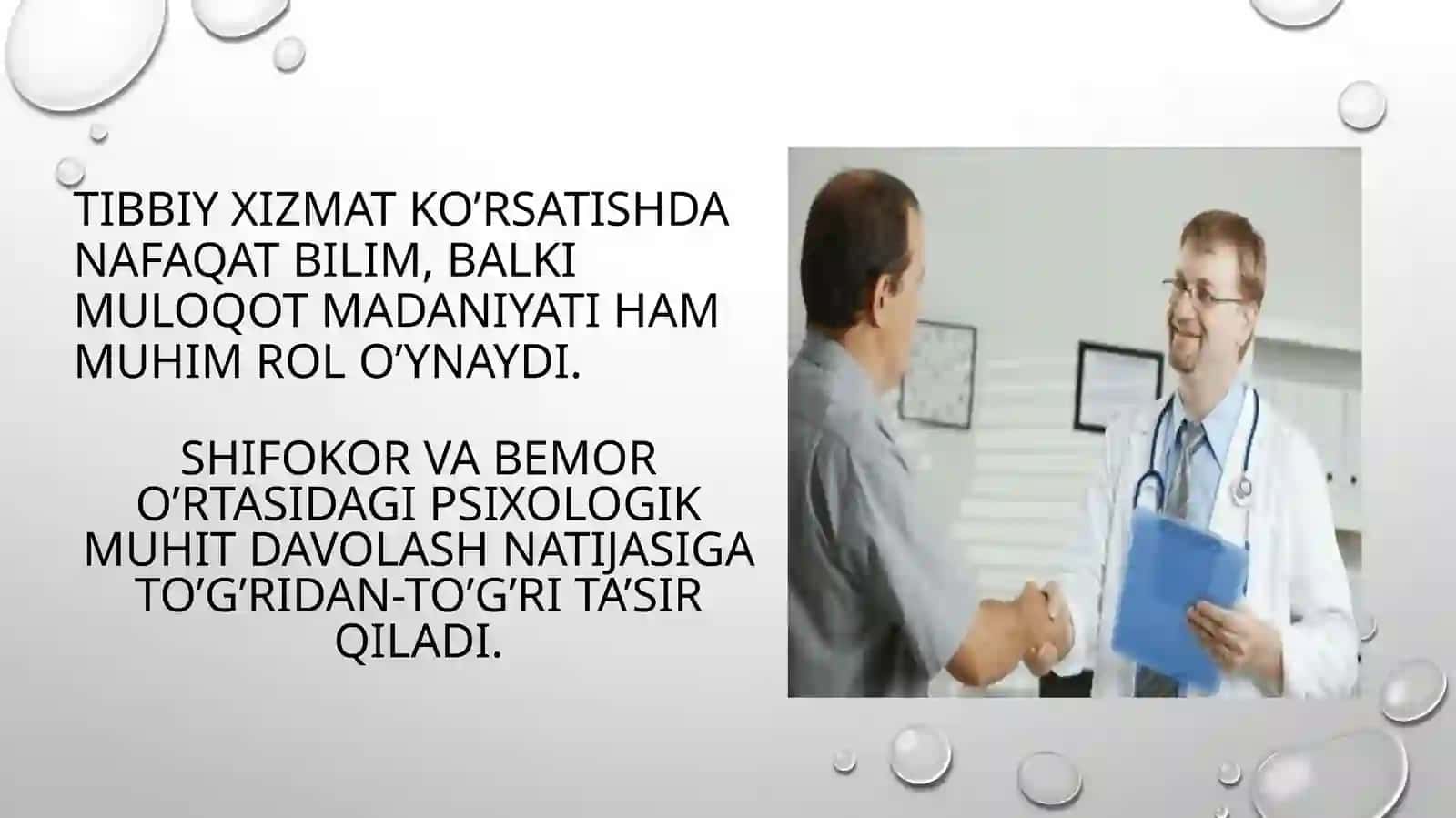 Shifokor va bemor muloqotIning psixologik xususiyatlari 4