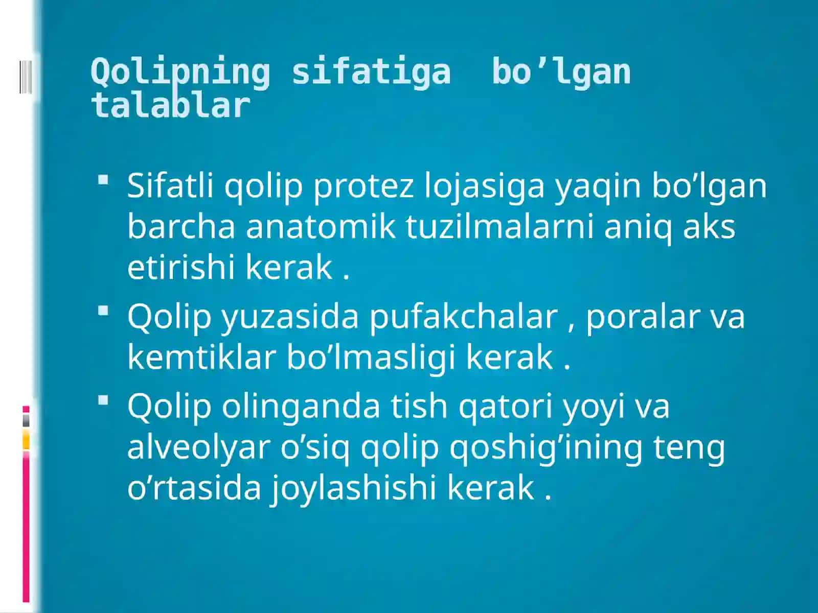 Qoliplar va qolipolish uchun ishlatiladigan xomashyolar 4