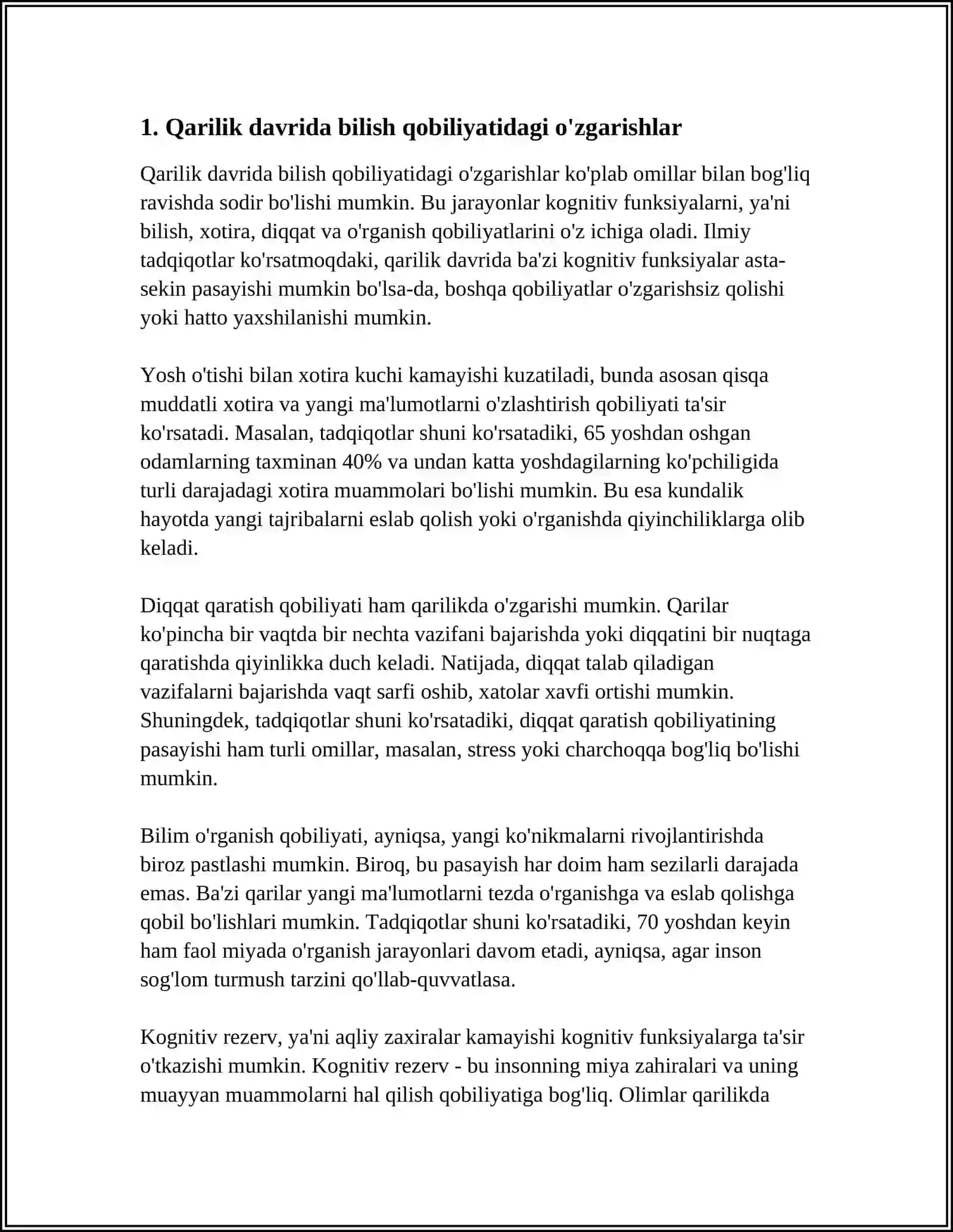 QARILIK DAVRIDA BILISH JARYONLARIDAGI OZGRISHLAR;QARILIK DAVRI YOSH INQIROZLARI;SHAXSIY IJTIMOIYLASHUVI VA IJTIMOIY XULQ ATVORI 4
