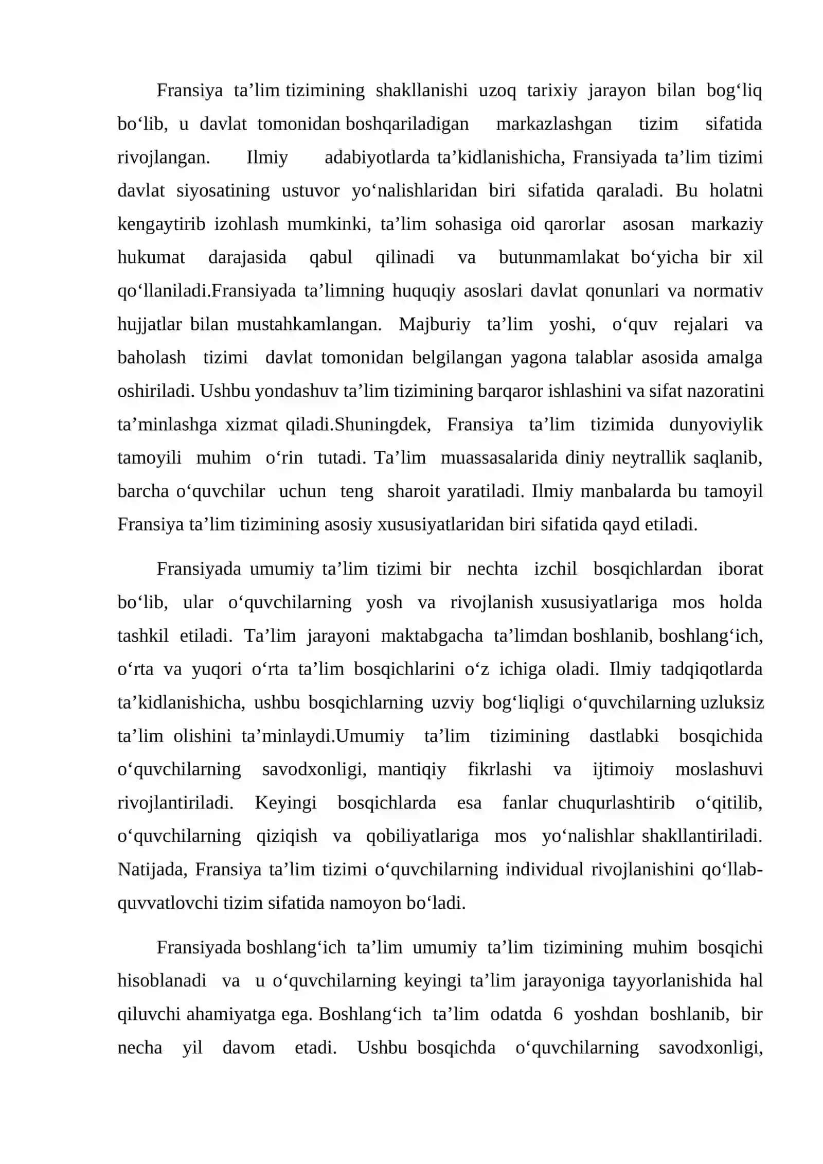 Fransiya ta’lim tizimi asoslari 4