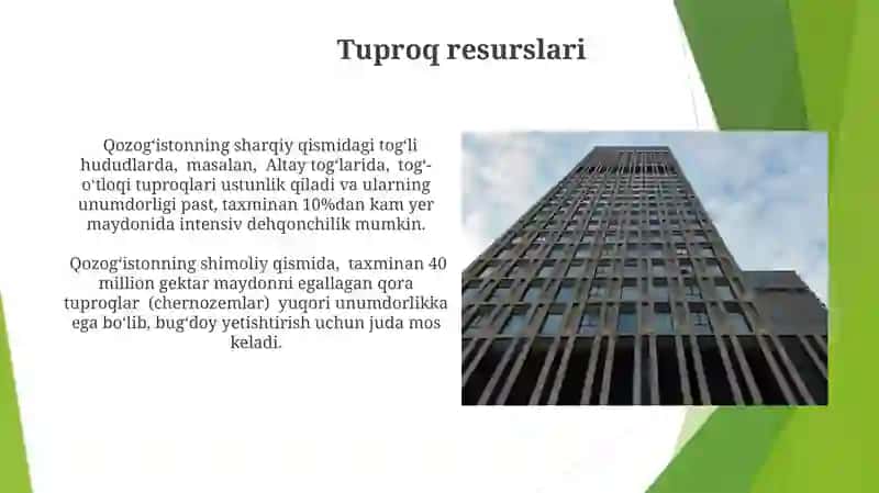 Qozogʻiston Respublikasining geografik orni, tabiiy sharoiti va tabiiy resurslari 4