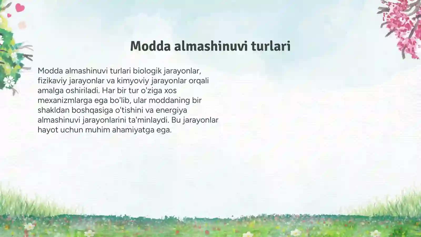 Modda va energiya almashinuvi jarayonlari 4