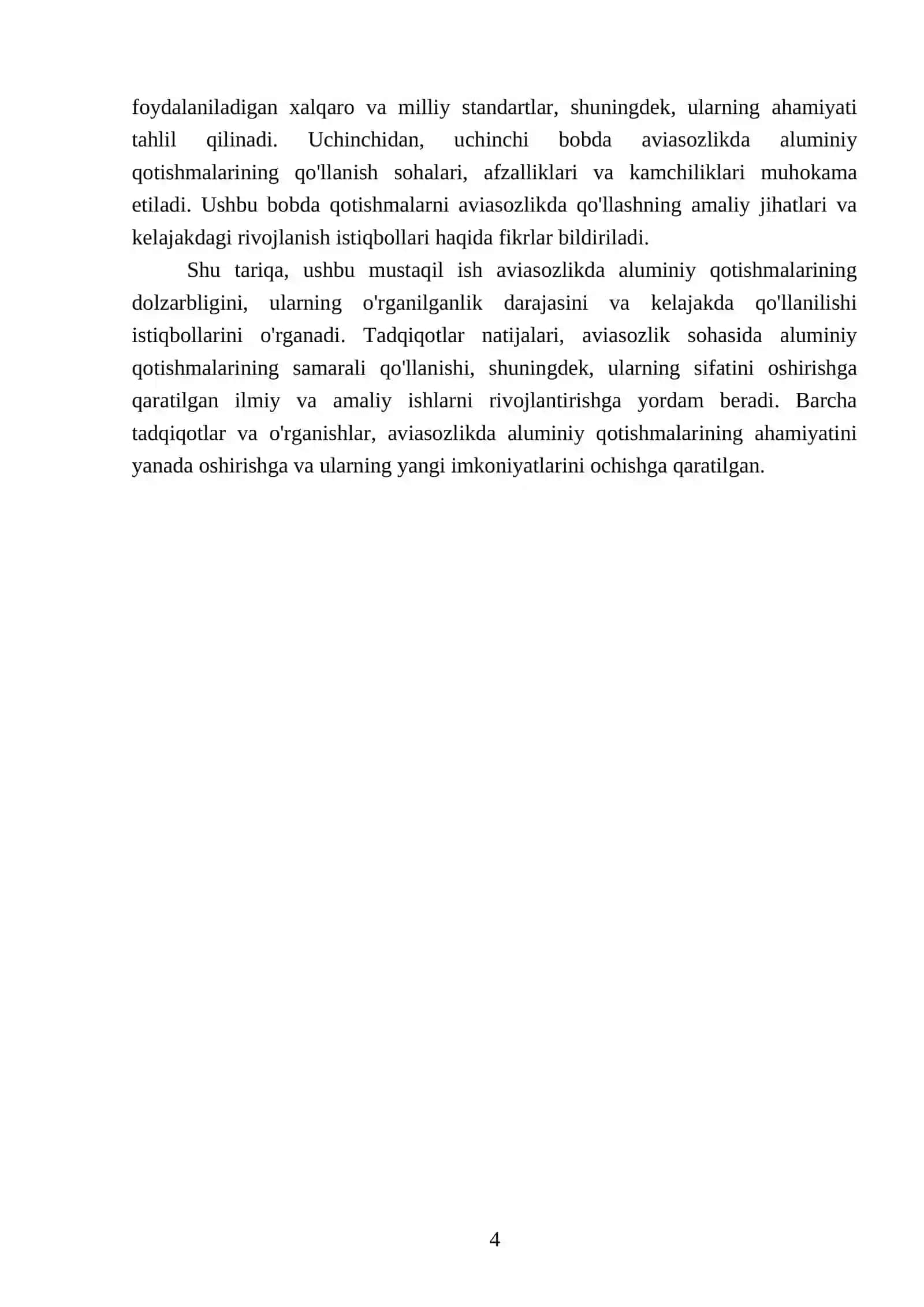 Aviasozlikda aluminiy qotishmalari: klassifikatsiyasi, markalanishi, xossalari, qo'llash sohasi 4