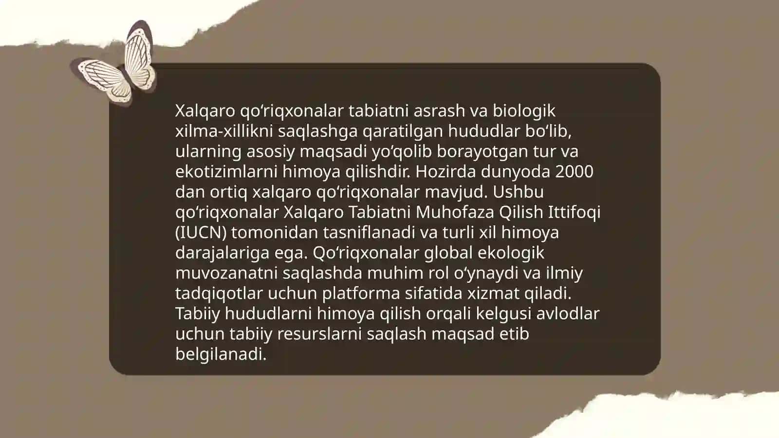 Xalqaro qo'riqxonalar 4
