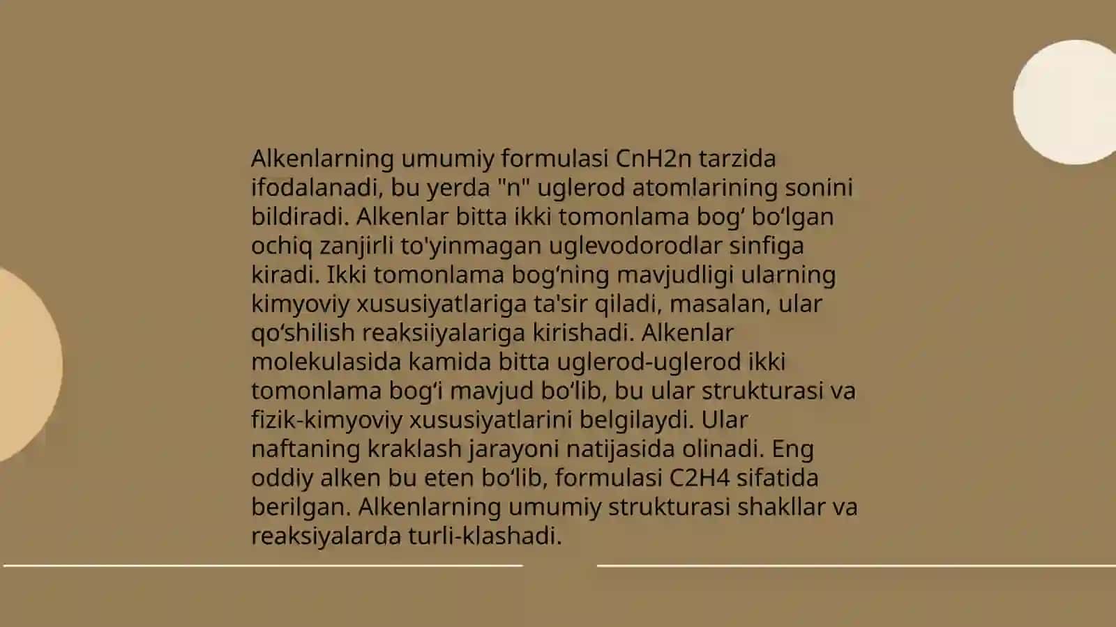 Alkenlarning olinish usullari va ularning xossalari 4
