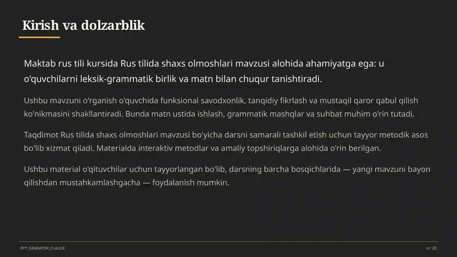 Rus tilida shaxs olmoshlari (5-sinf) 4