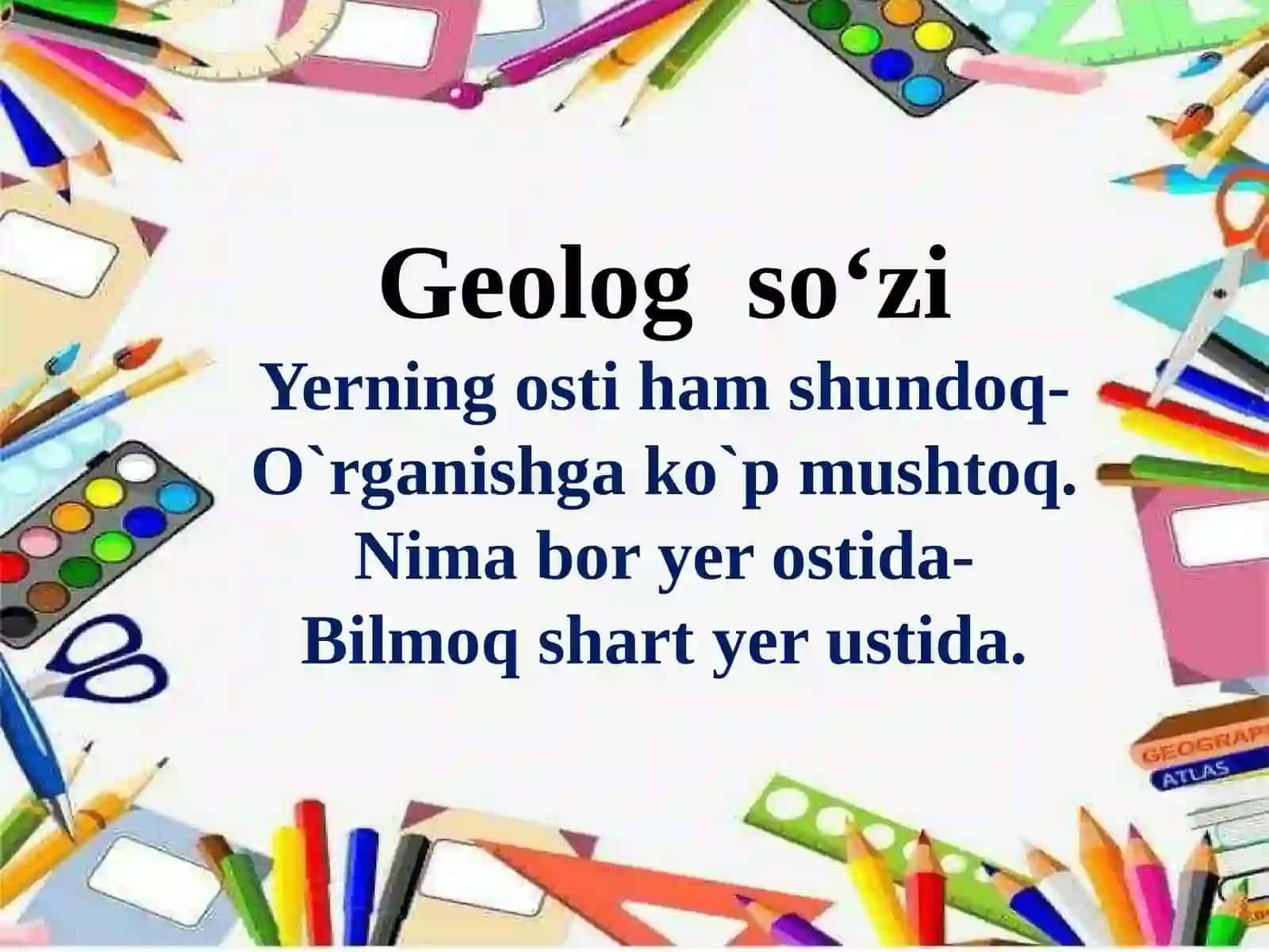 "Geologso‘zi" she’ri 4