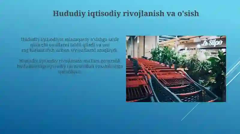 Mintaqaviy iqtisodiyot fanining predmeti maqsadi va vazifalari 4