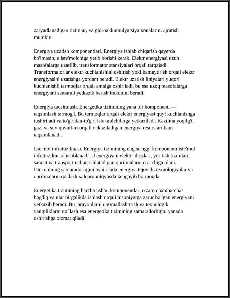 Energetika Tizimi 4