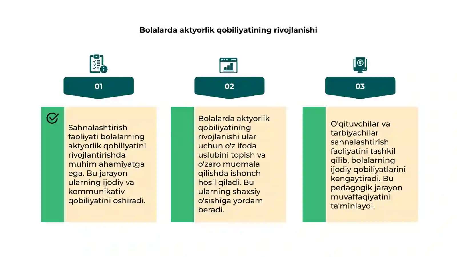 Sahnalashtirish faoliyatida bolalarda aktyorlik qobiliyatini rivijlantirish 4