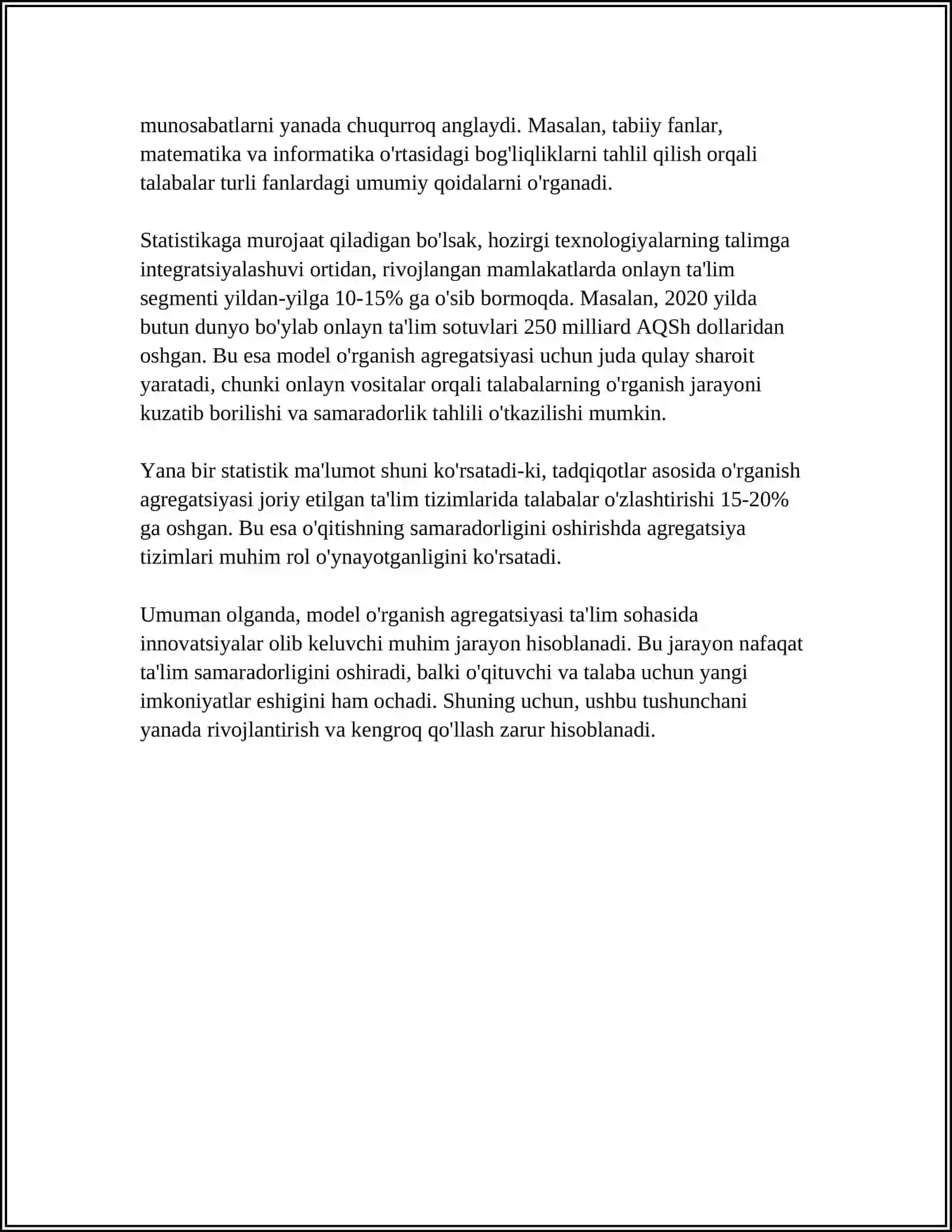 Model o'rganish agregatsiyasi tushunchasi 4