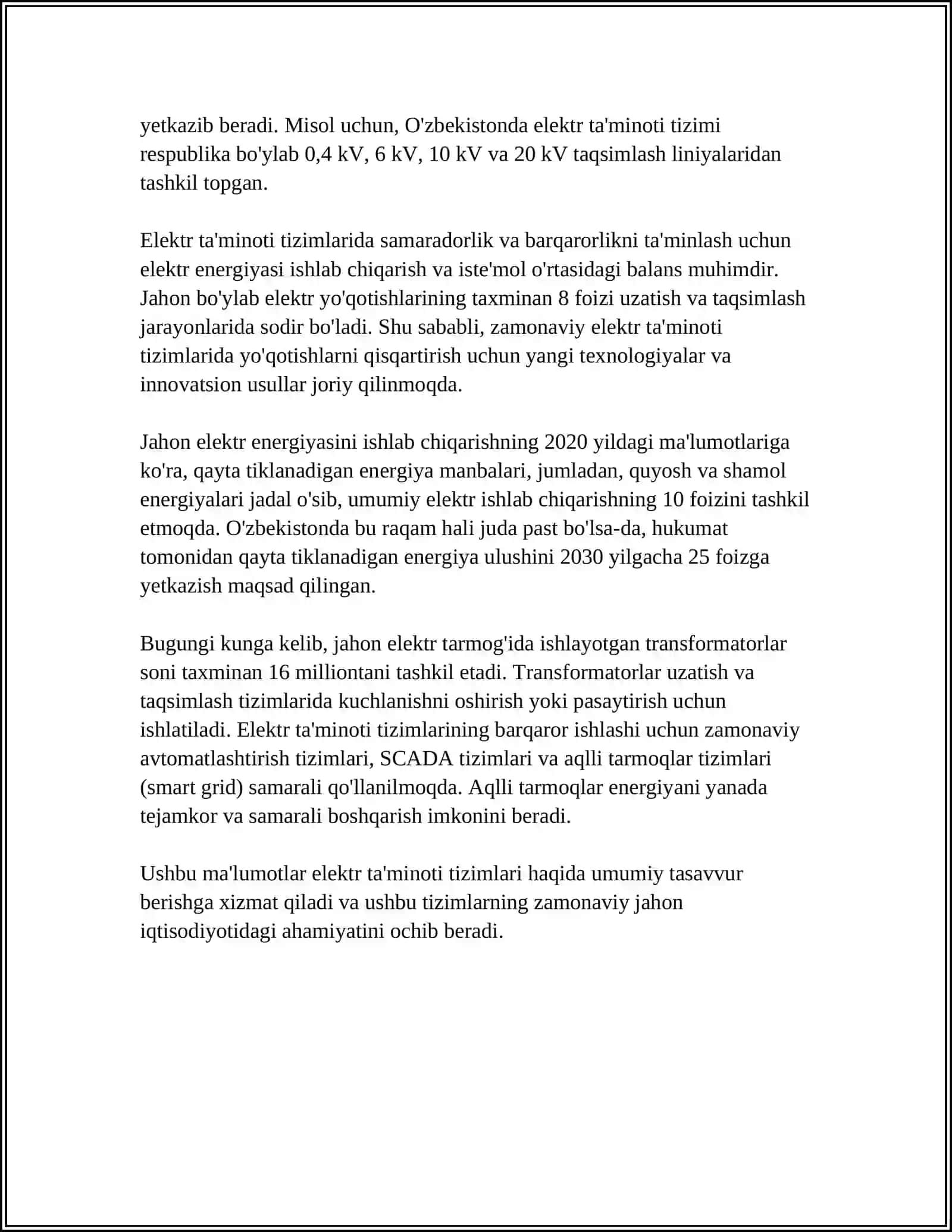ASOSIY ELEKTOTEXNIK USKUNALARNI VA TOK OʻTKAZUVCHI QISIMLARNI TANLASH.RUBILNIK,AVTOMAT,KONTAKTOR,SAQLAGICH,AJRATGICH VA UZGICHLARNI TANLASH 4
