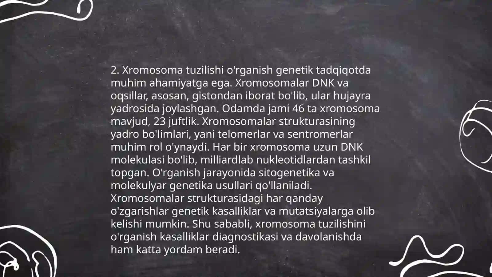 Odam genetikasini oʼrganish usullari Sitogenetik usul 4