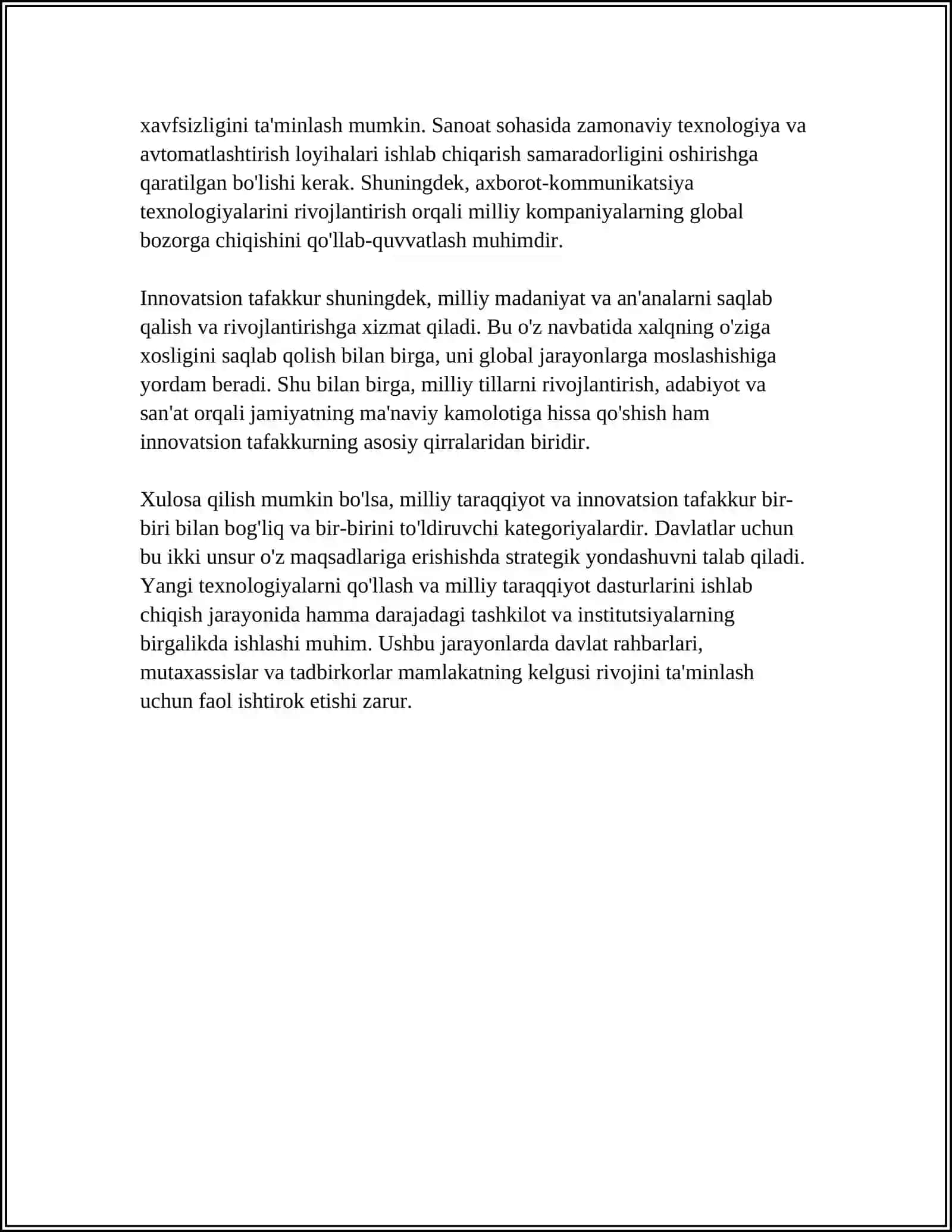MILLIY TARAQQIYOT VA INNOVATSION TAFAKKUR 4