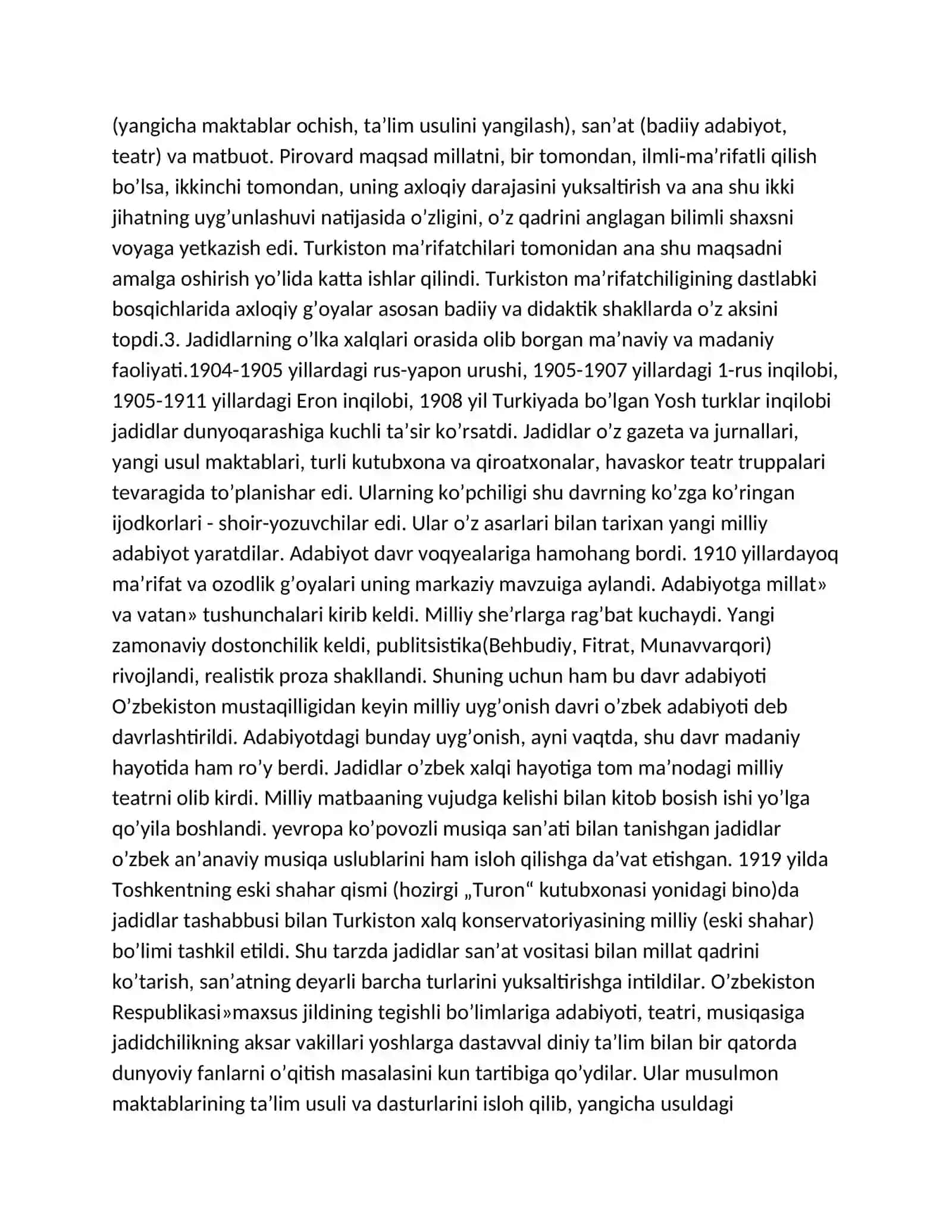 Turkistonda jadidchilik harakatining yuzaga kelishi 4