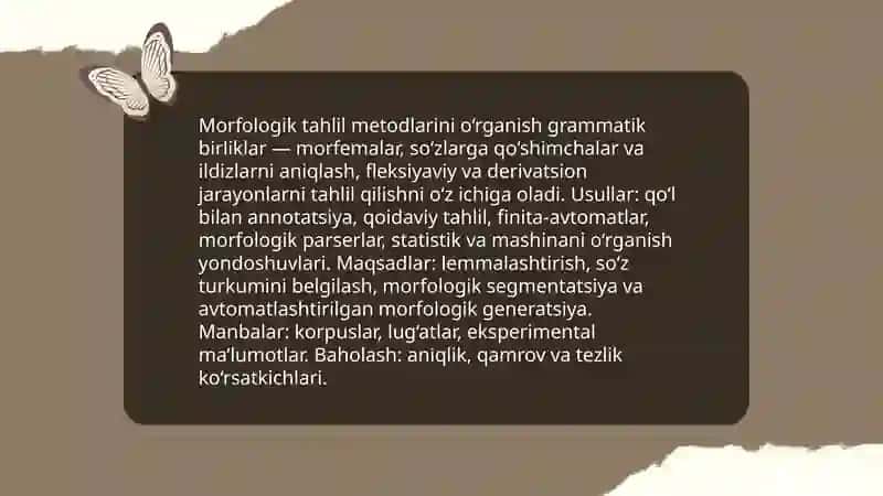 Lingvistik tahlil metodlarini órganish 4