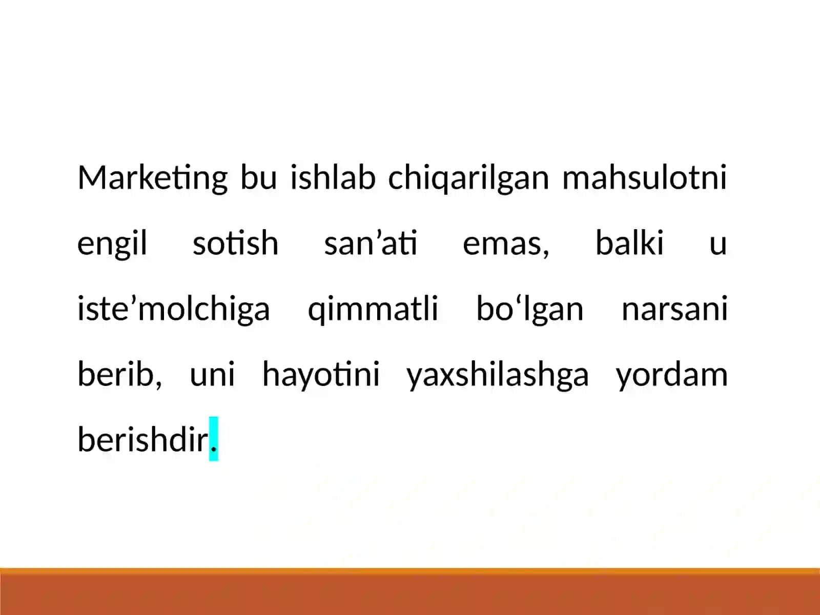 Marketing fanining predmeti, obyekti va vazifalari 4