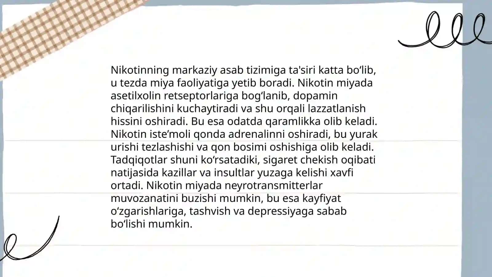 Alkogol, Nikotin, Narkotiklar Ta'siri 4