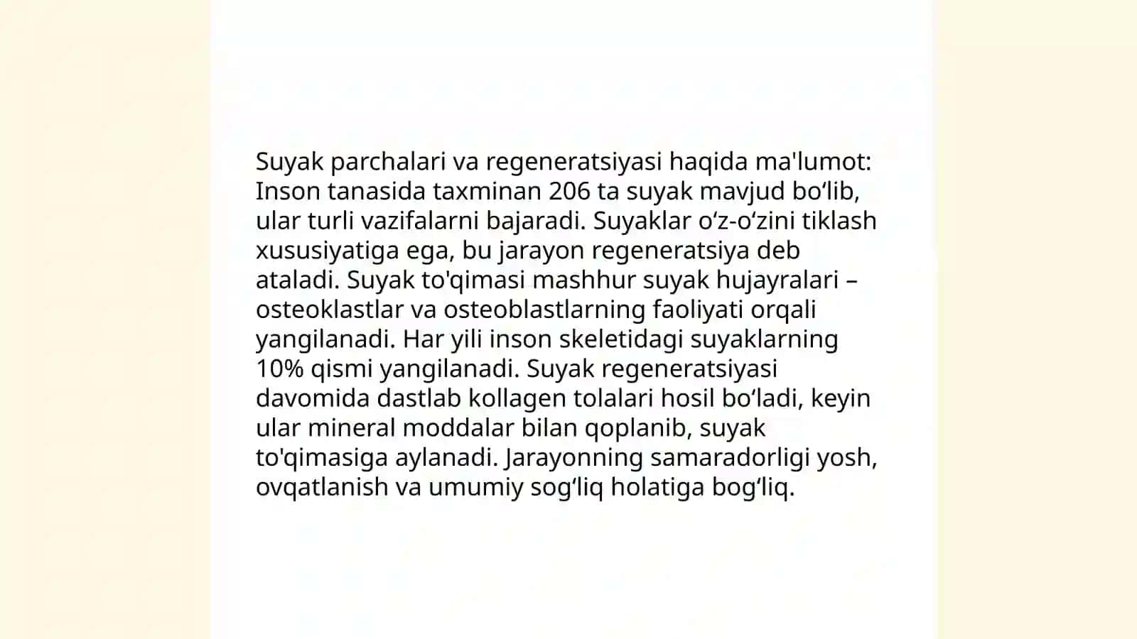 Suyak toʻqimasini regeneratsiyasi 4