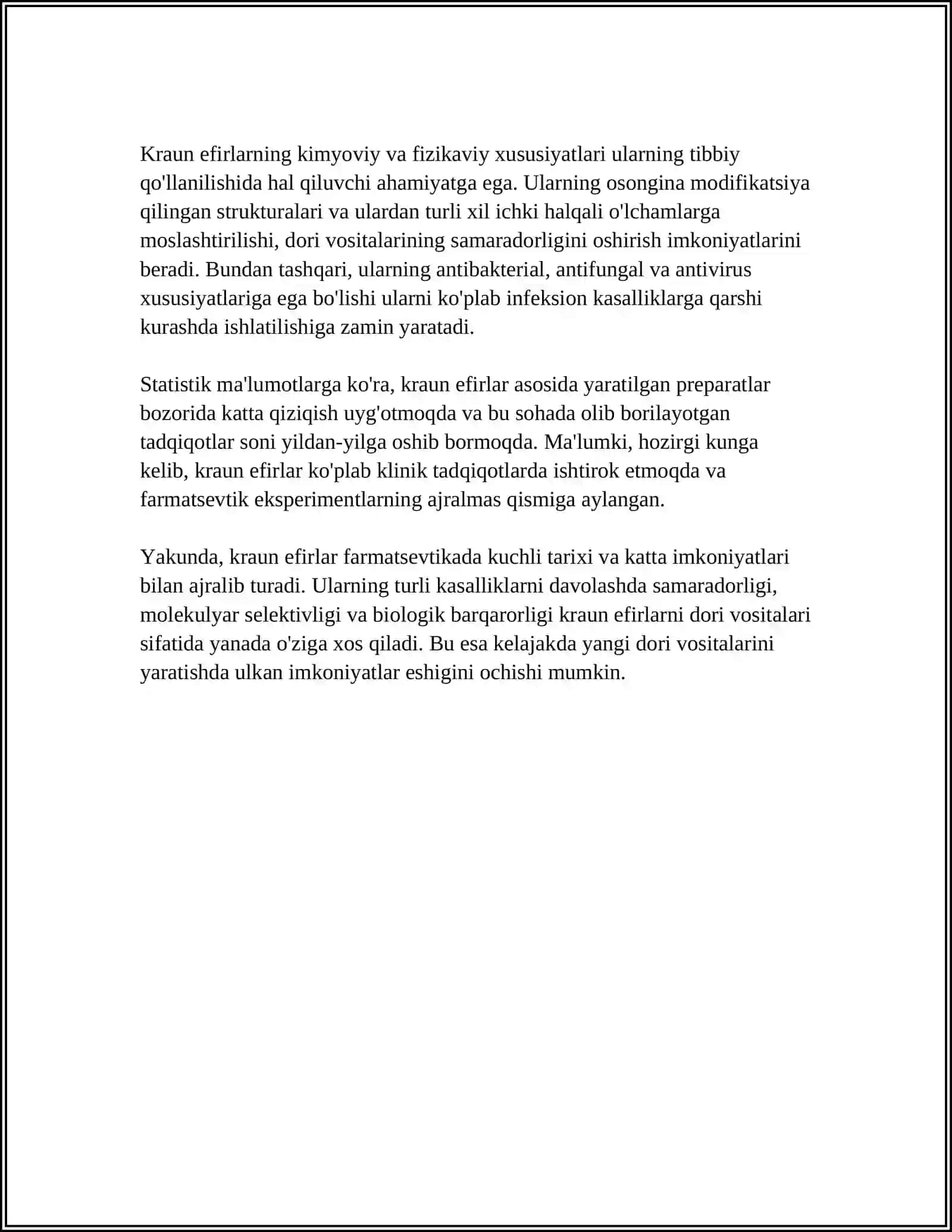 KRAUN EFIRLAR DORI VOSITALARI SIFATIDA 15 BET MUSTAQIL ISH 4