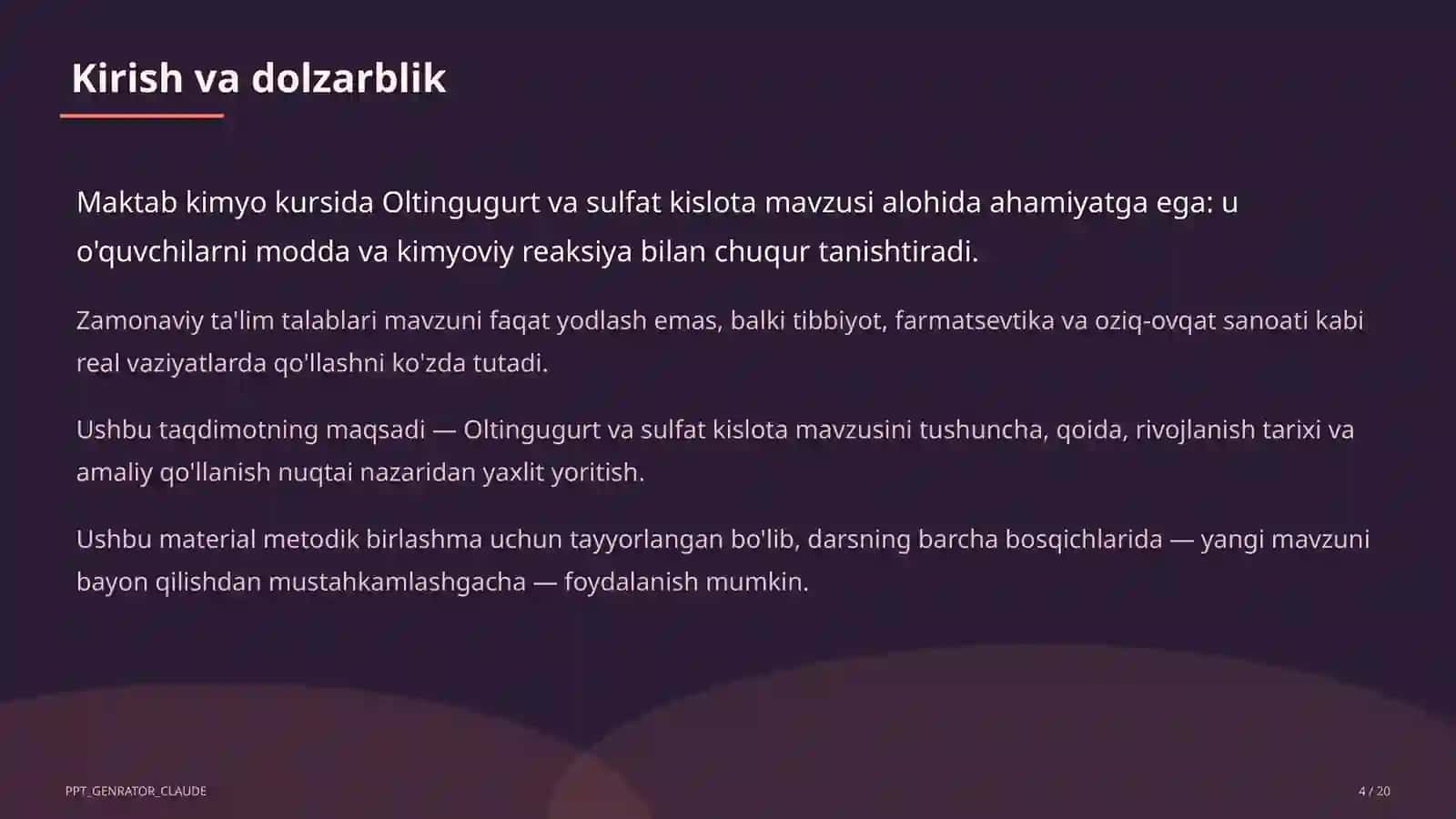 Oltingugurt va sulfat kislota (9-sinf) 4