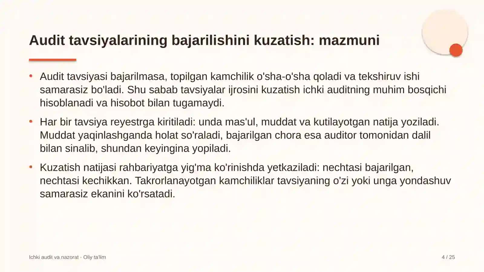 majburiy ijro byurosi organlarida audit tavsiyalarining bajarilishini kuzatish 7997 4
