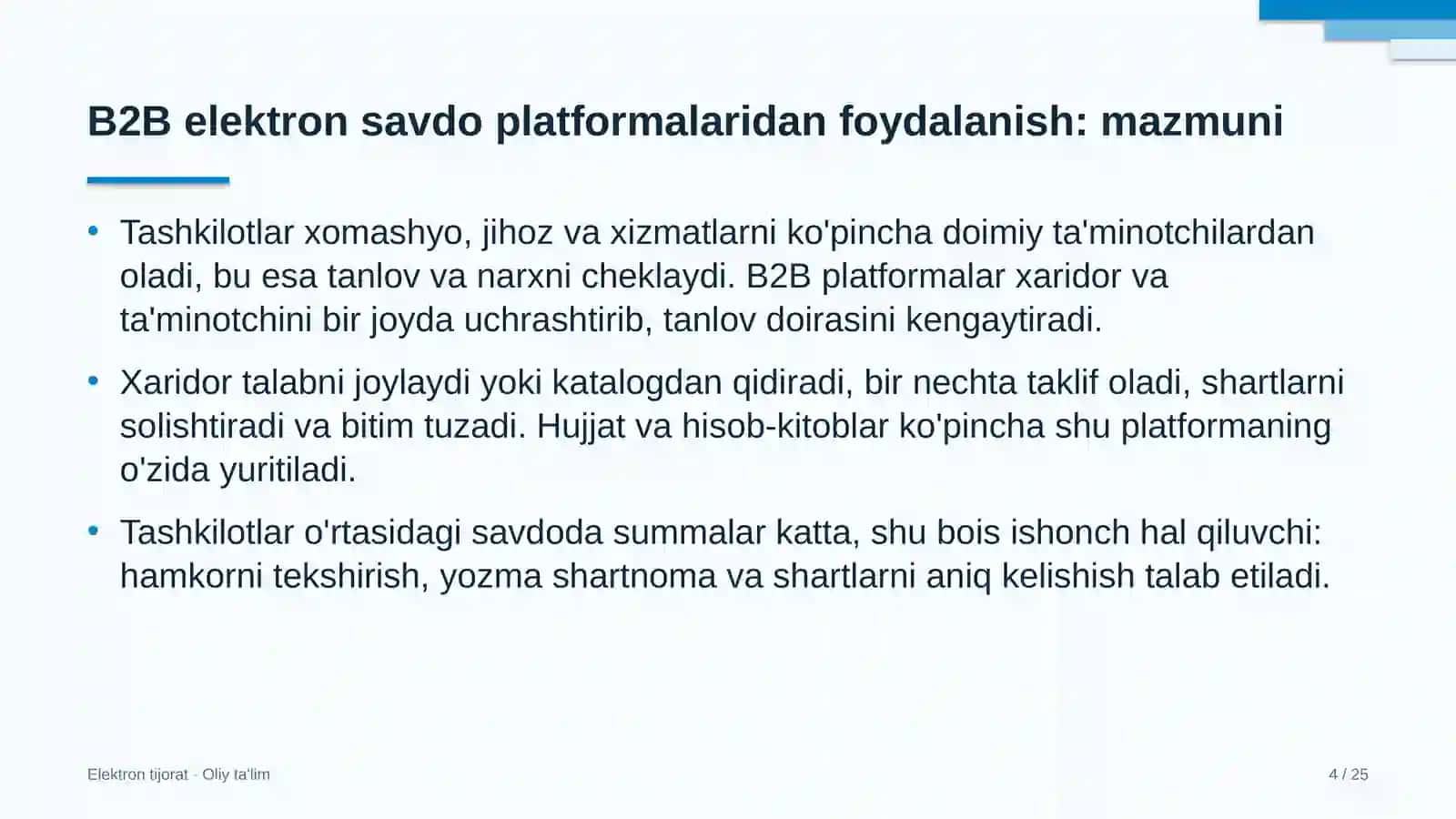 neft mahsulotlari savdosida b2b elektron savdo platformalaridan foydalanish 2840 4