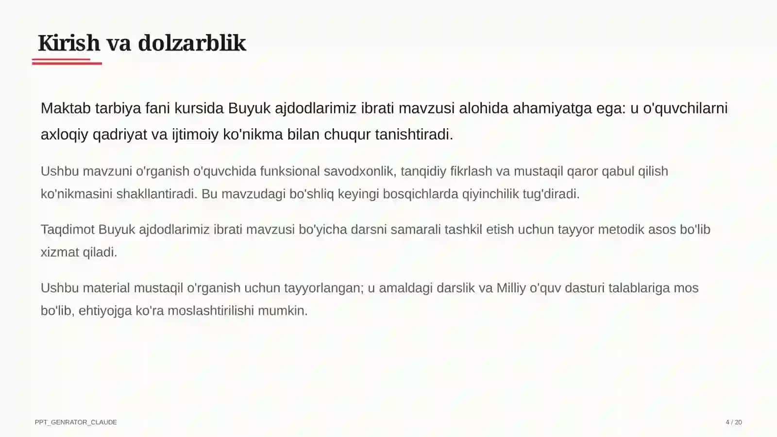 Buyuk ajdodlarimiz ibrati (6-sinf) 4