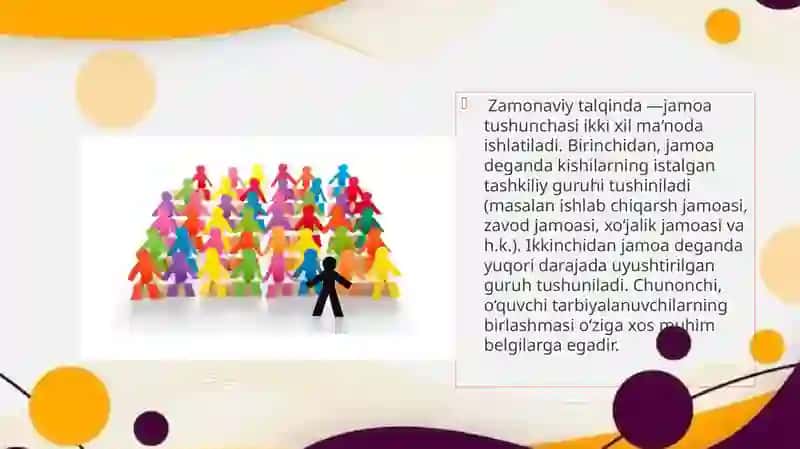 Jamoani tashkil etish, jamoa bilan ishlash metodikasi 4