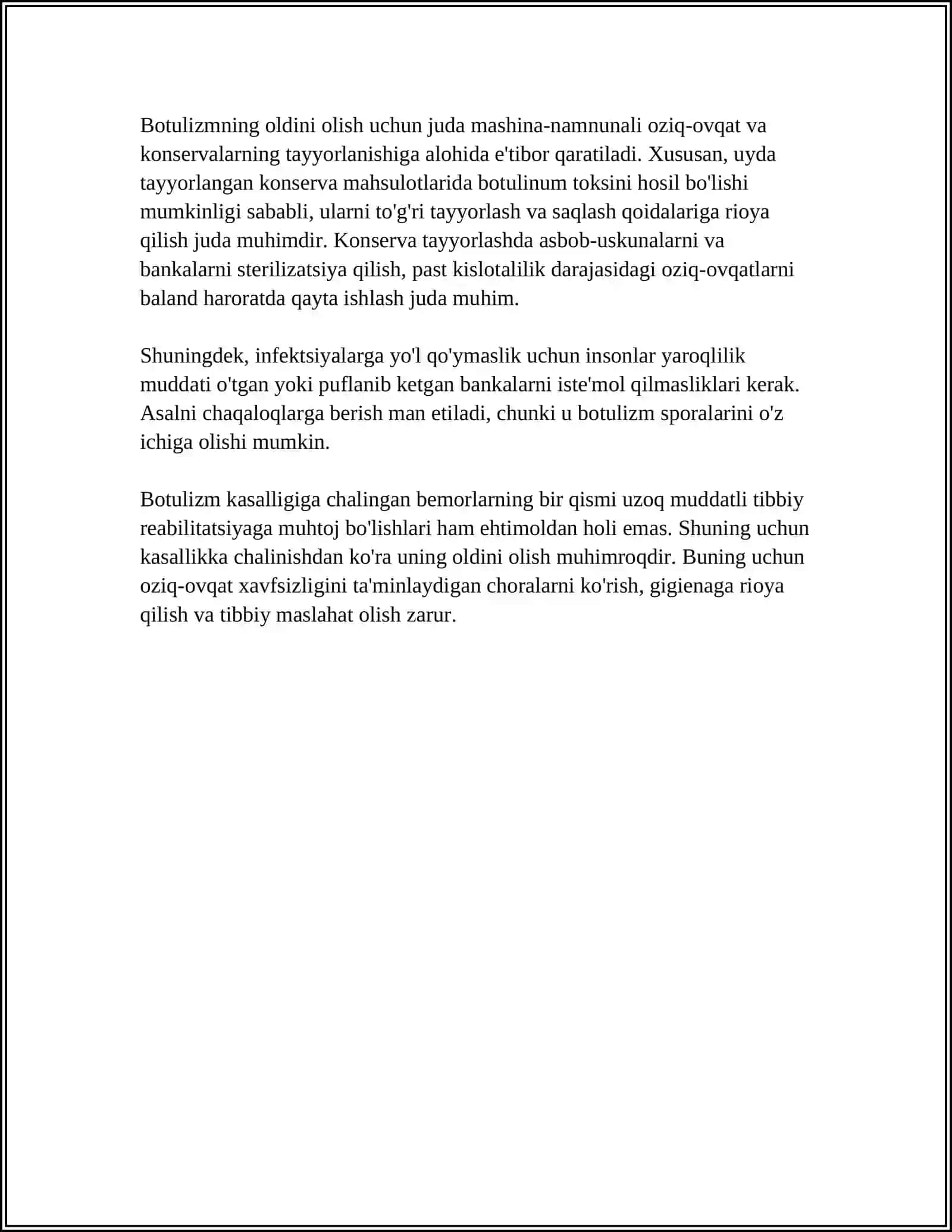 BOTULIZM BILAN ZAHARLANISH 4