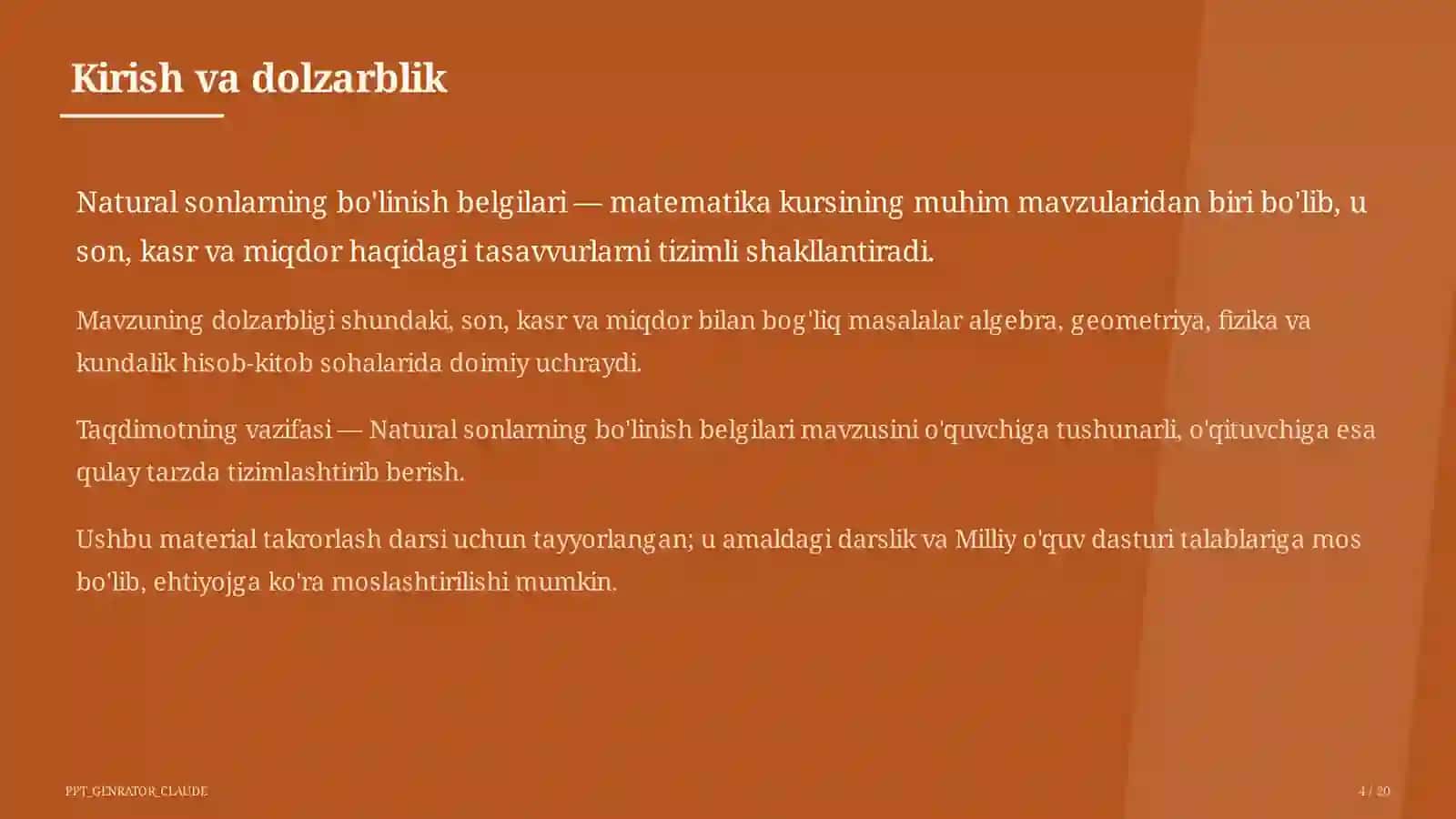 Natural sonlarning bo'linish belgilari (5-sinf) 4