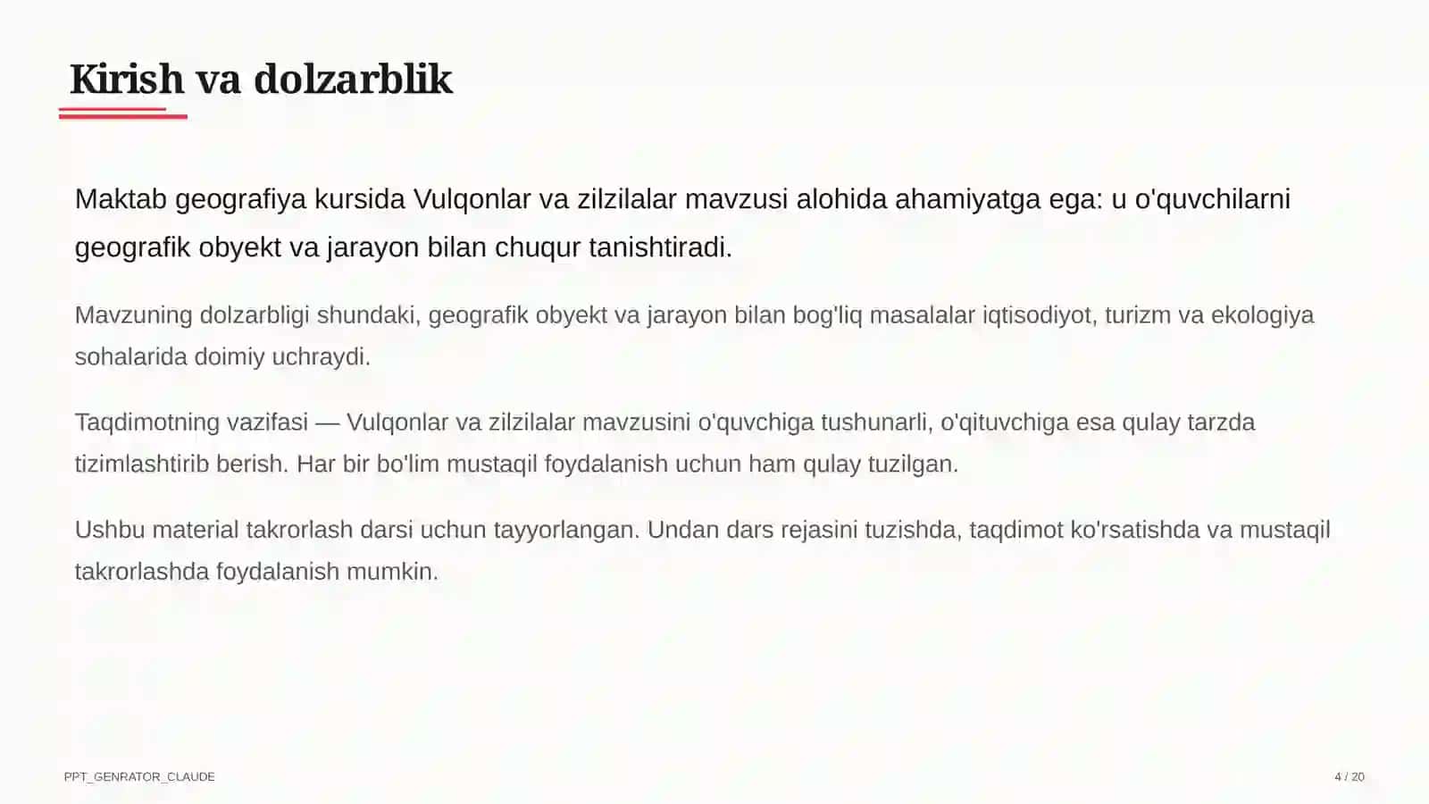Vulqonlar va zilzilalar (5-sinf) 4