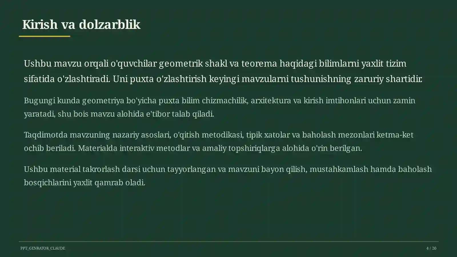 Harakatlar: simmetriya, burish, parallel ko'chirish (9-sinf) 4