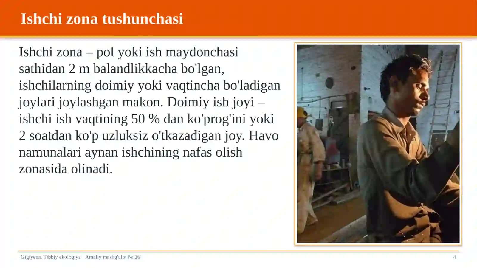 Gigiyena. Tibbiy ekologiya · Amaliy mashg'ulot № 26 4