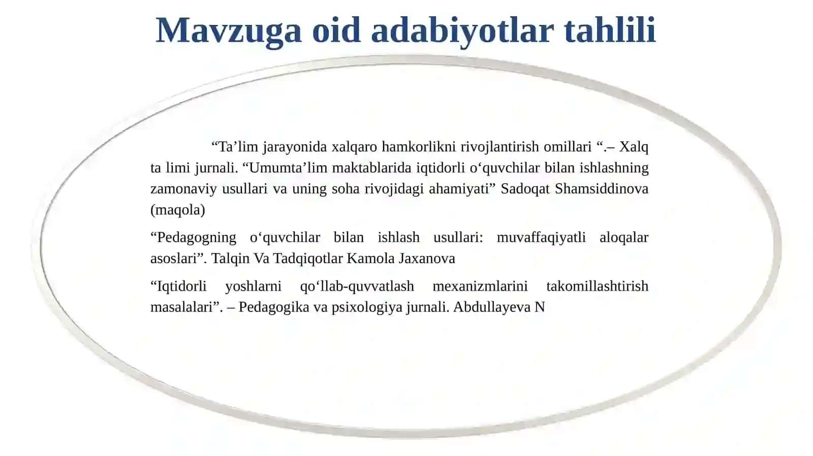 Bitiruvchilarning xalqaro grant va stipendiya dasturlarida ishtirokini qoʻllab-quvvatlash tizimini rivojlantirish 4