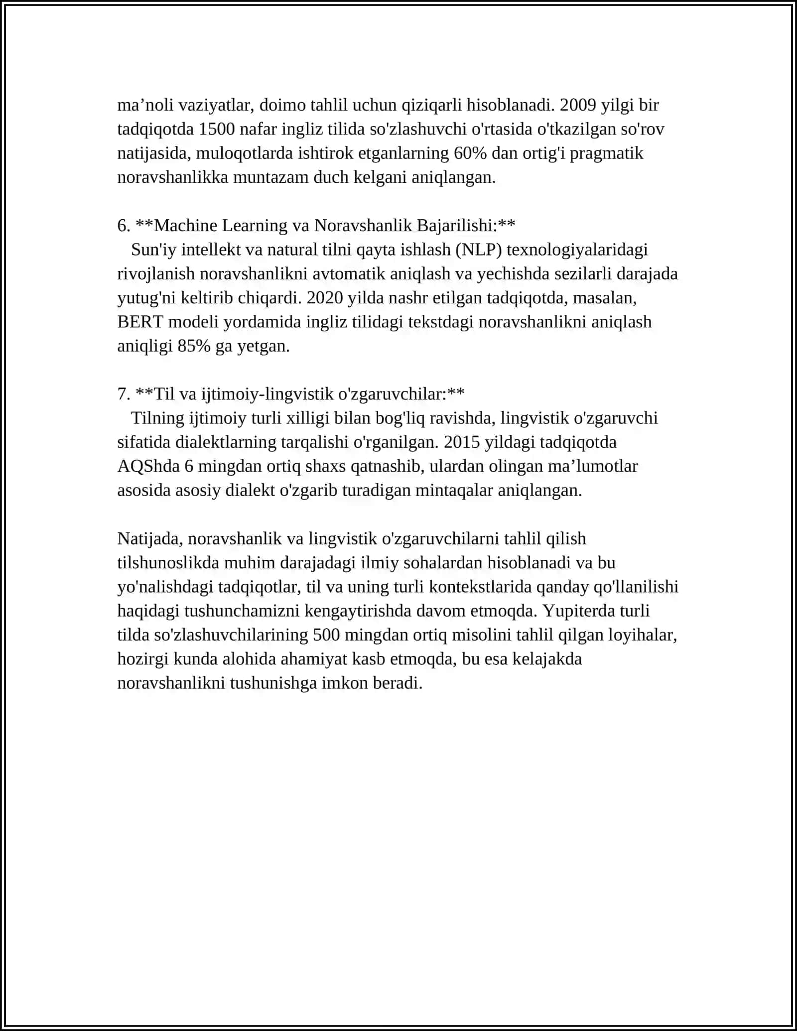 NORAVSHAN VA LINGVISTIK O`ZGARUVCHILAR 4