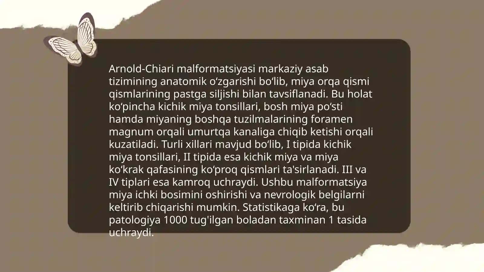 Arnold- Kiari malformatsiyasi kelib chiqish sabablari, diagnostikasi va davolash prinsiplari 4