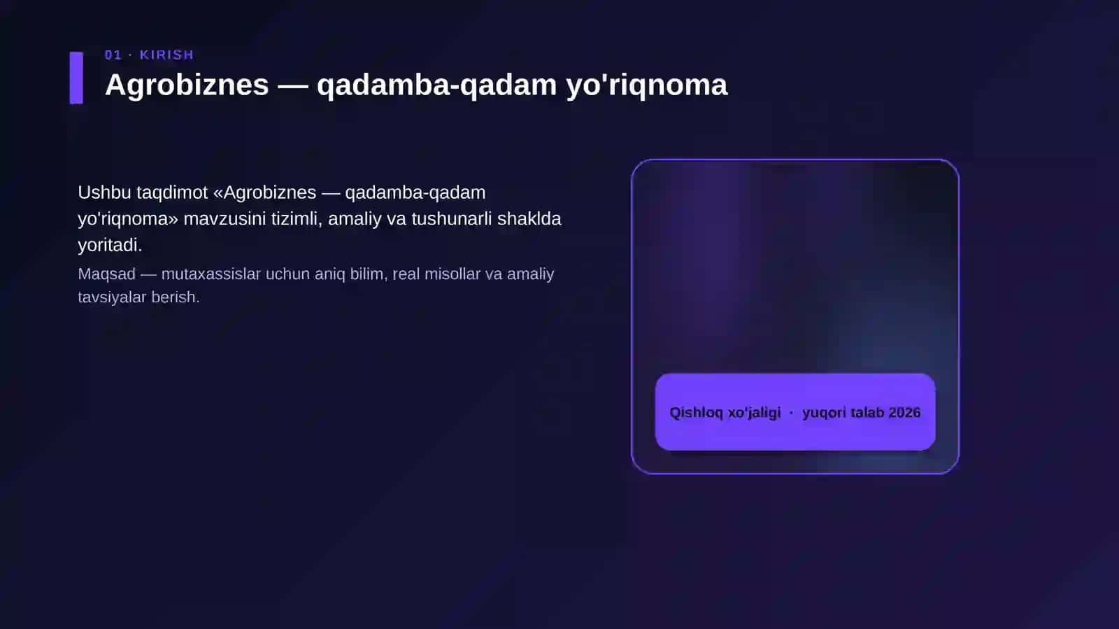 Agrobiznes — qadamba-qadam yo'riqnoma 4