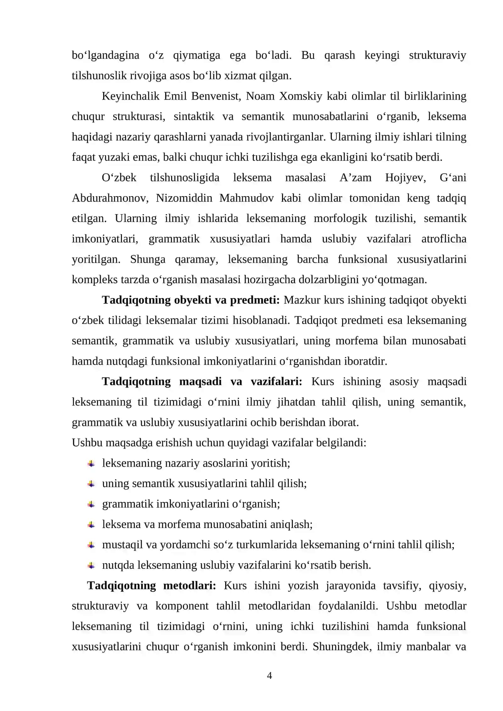Leksemening til birligi sifatidagi mohiyati 4