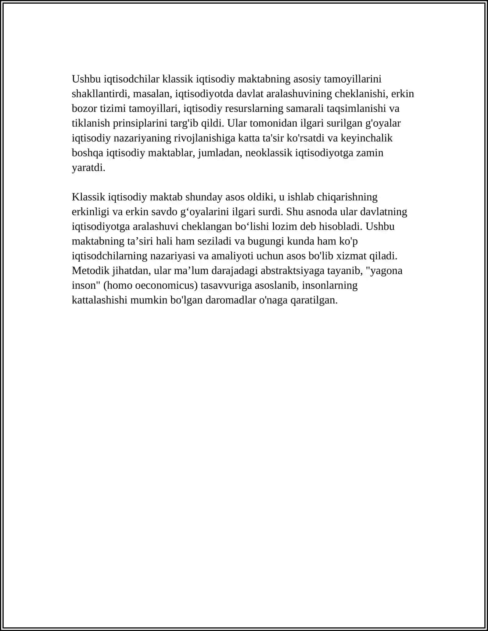 KLASSIK IQTISODIY MAKTABNING RIVOJLANISHI 4