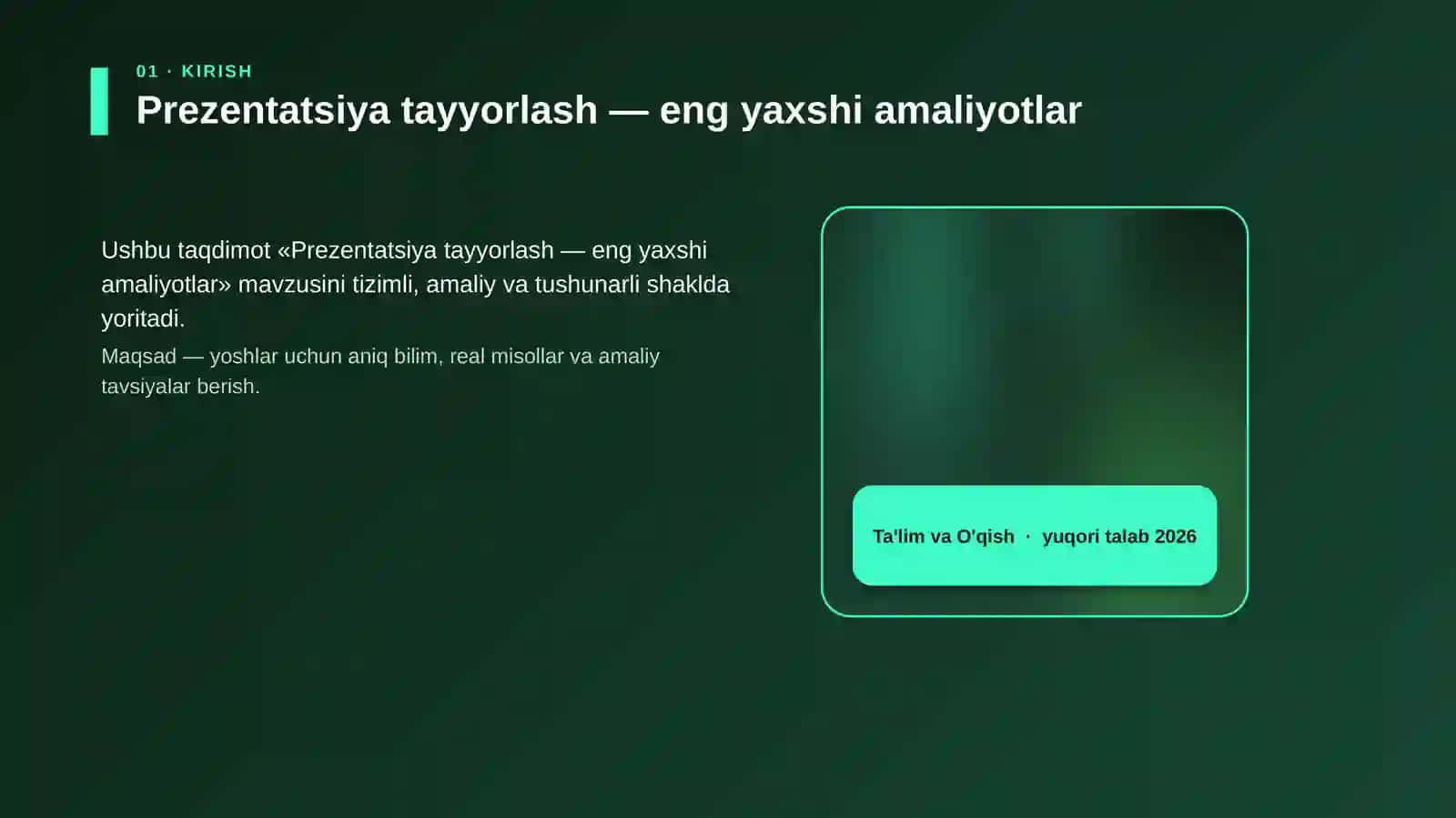 Prezentatsiya tayyorlash — eng yaxshi amaliyotlar 4