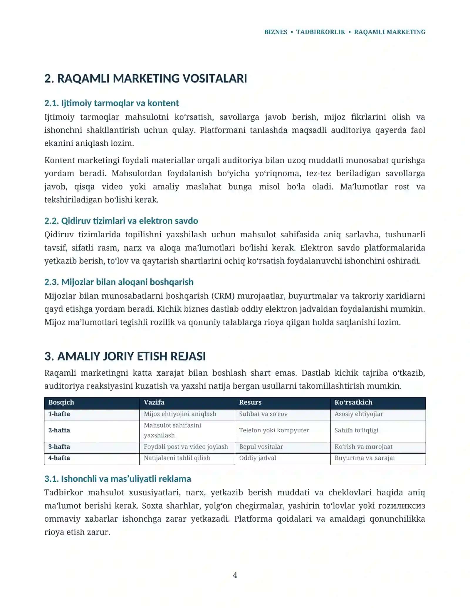 Raqamli marketing: kichik biznesni rivojlantirish 4