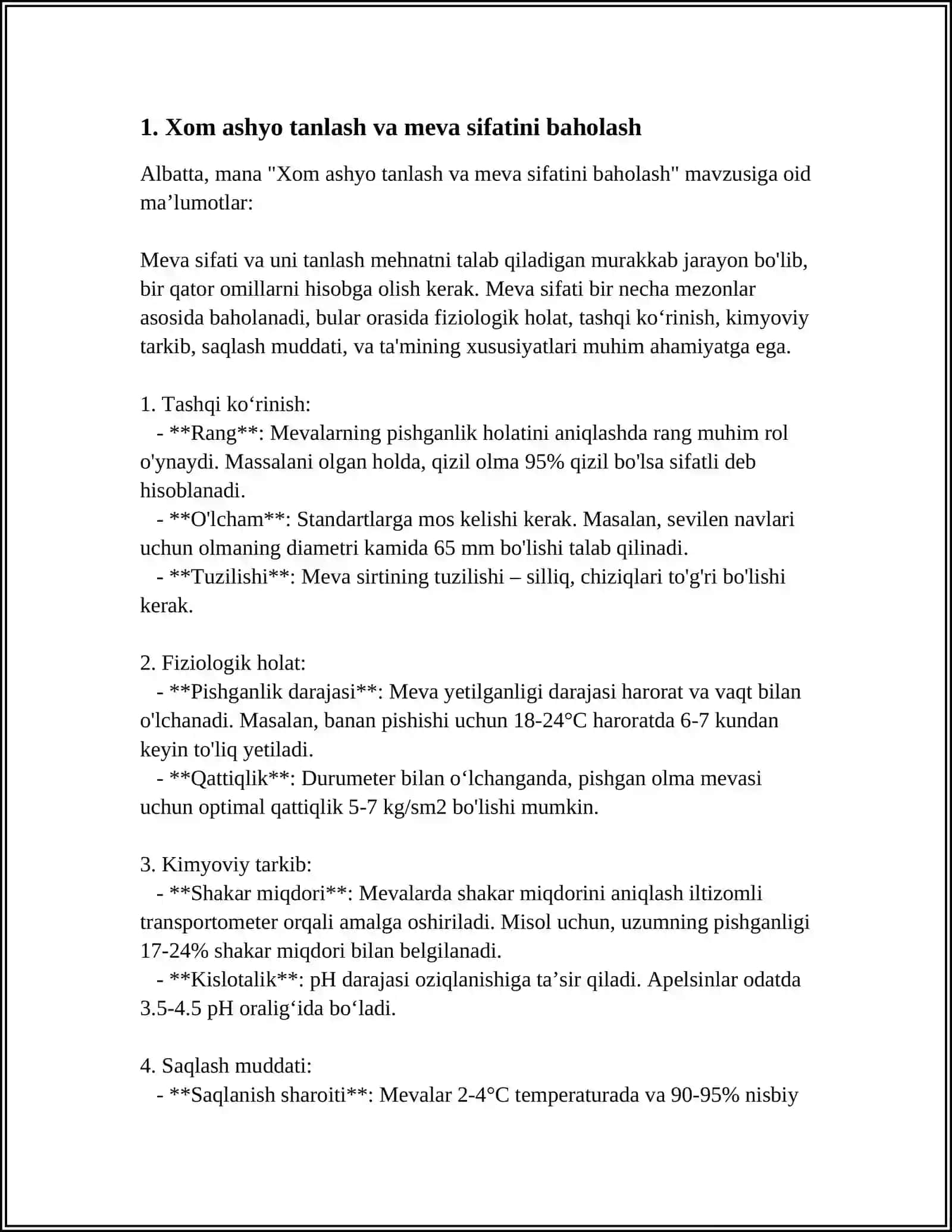 SHAKAR QO'SHILGAN MEVALAR KONSERVALARI TAYYORLASH TEXNOLOGIYALASI 4