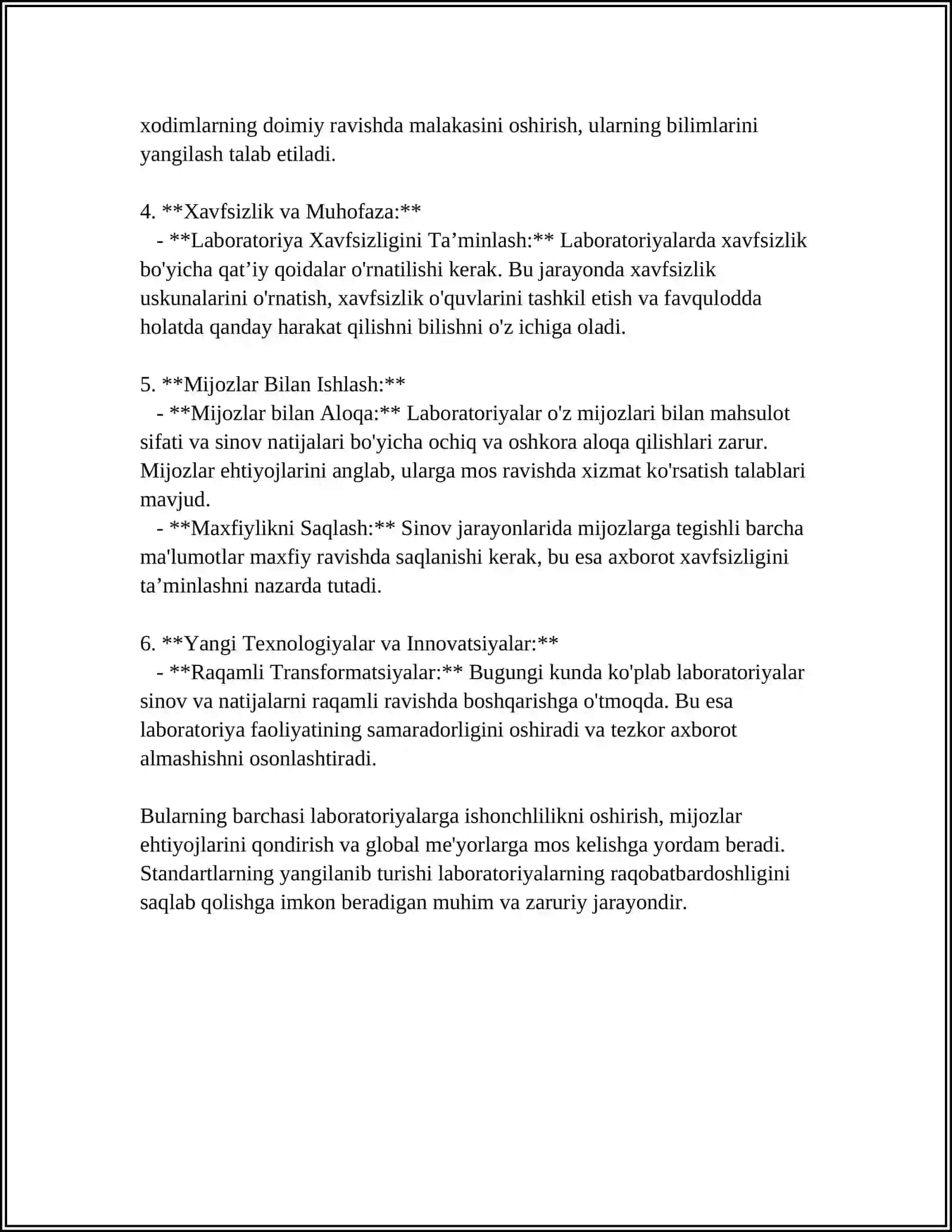 KLASTER TIZIMIDAGI PAXTA TOZALASH KORXONASINING QUVVATINI 22%GA OSHIRISH HISOBIGA SINOV LABARATORIYASINI QAYTADAN LOYIHALASH 4