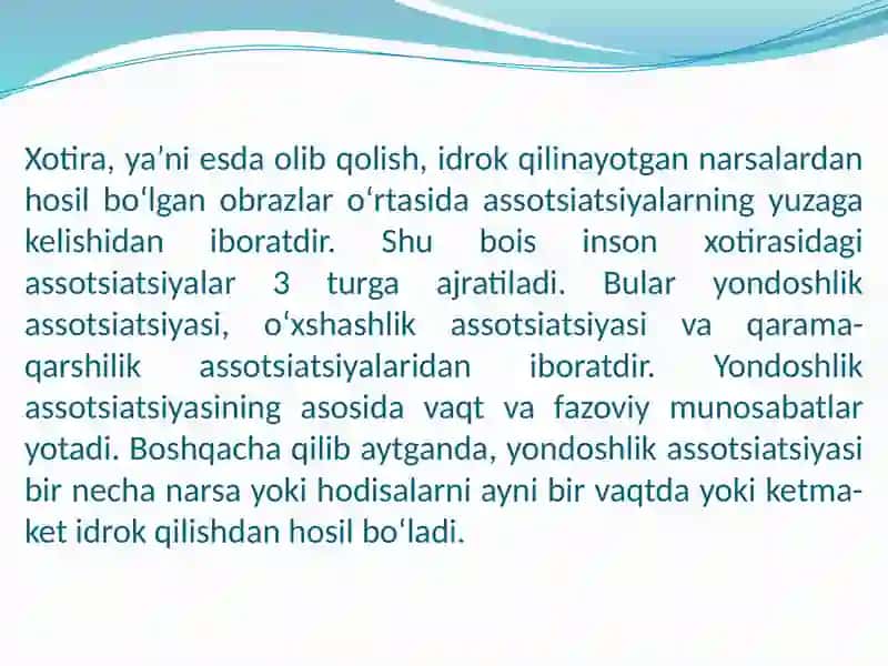 Xotira. Xotiraning nerv fiziologik asoslari 4