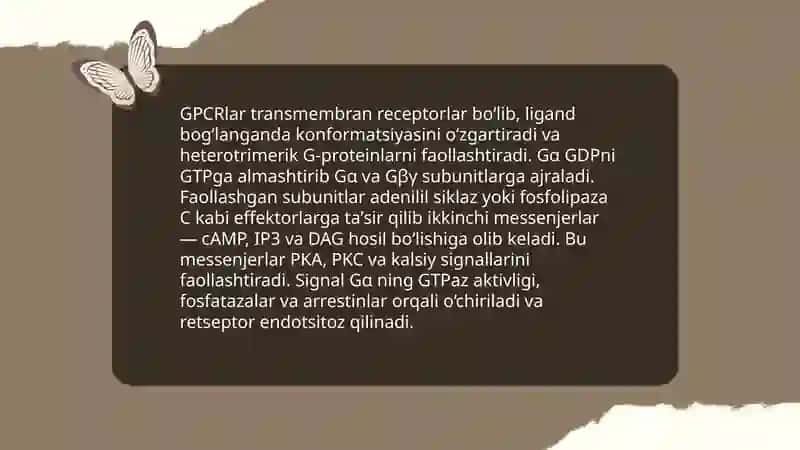 Membranadagi retseptorlar 4