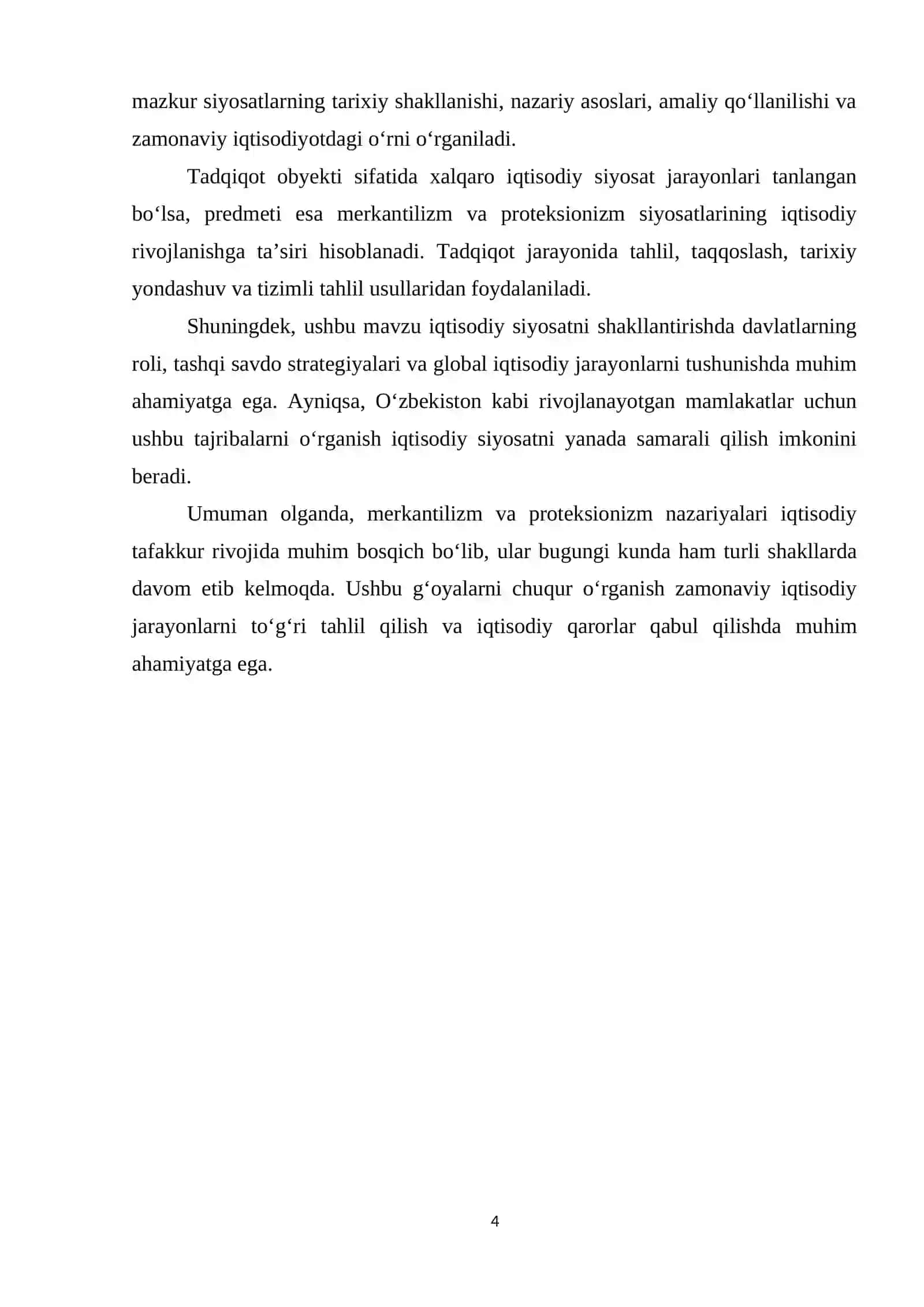 Merkantilizm va proteksionizm siyosatining ayrim mamlakatlar iqtisodiy rivojlanishga ta’siri 4