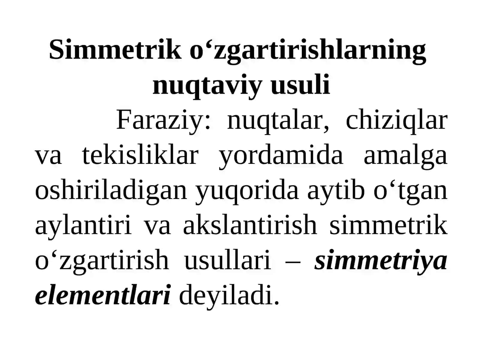 Kristallar simmetriyasi va uni aniqlash 4