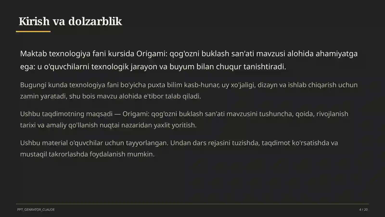 Qog'ozni buklash san'ati (2-sinf) 4